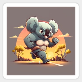 koala training before going to sleep Sticker